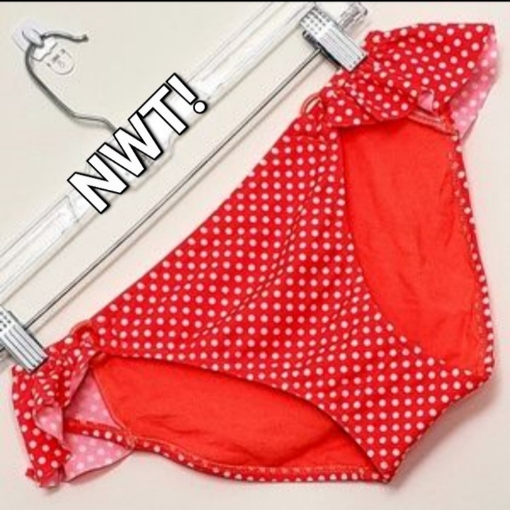 🩵NEW!🩵 Marie Meili orange w/white polka dots bikini bottoms only *SMALL🤍